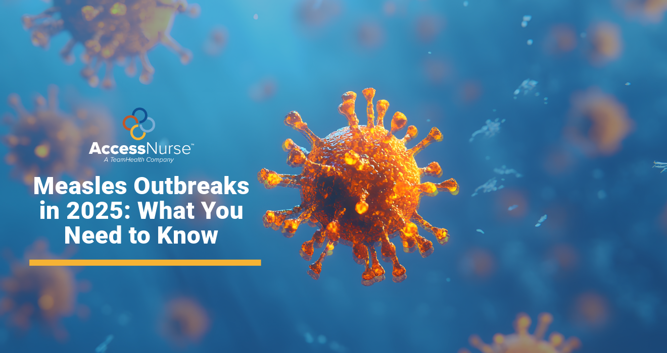Featured Image Showing Measles and Text Measles Outbreak 2025