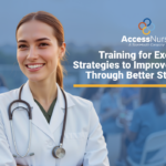 Training for Excellence Text Title and a Doctor in White Coat