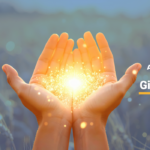 Palms Open Showing Light with Text 